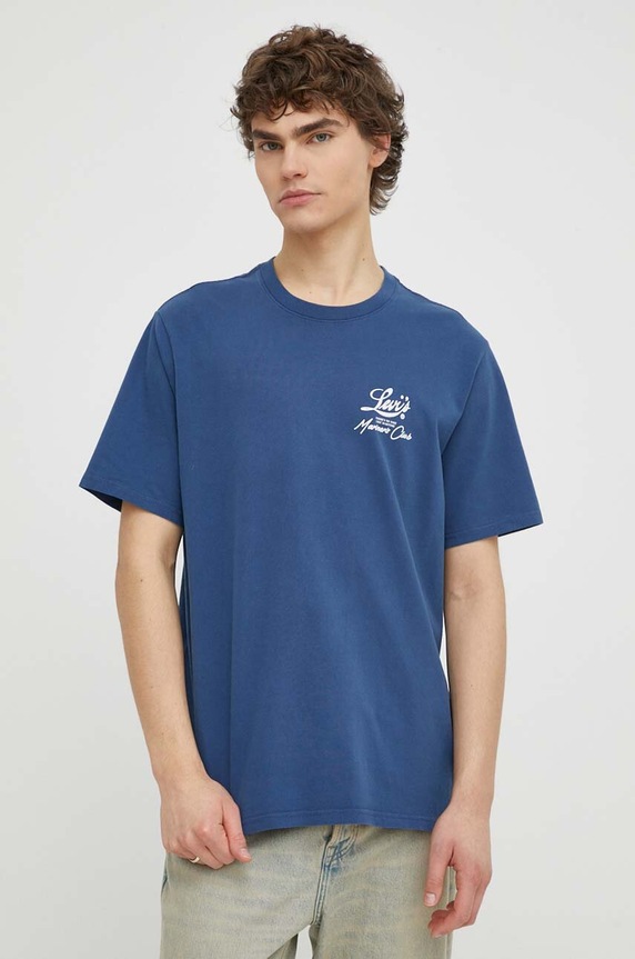 Ρούχα Βαμβακερό μπλουζάκι Levi's 16143 μπλε