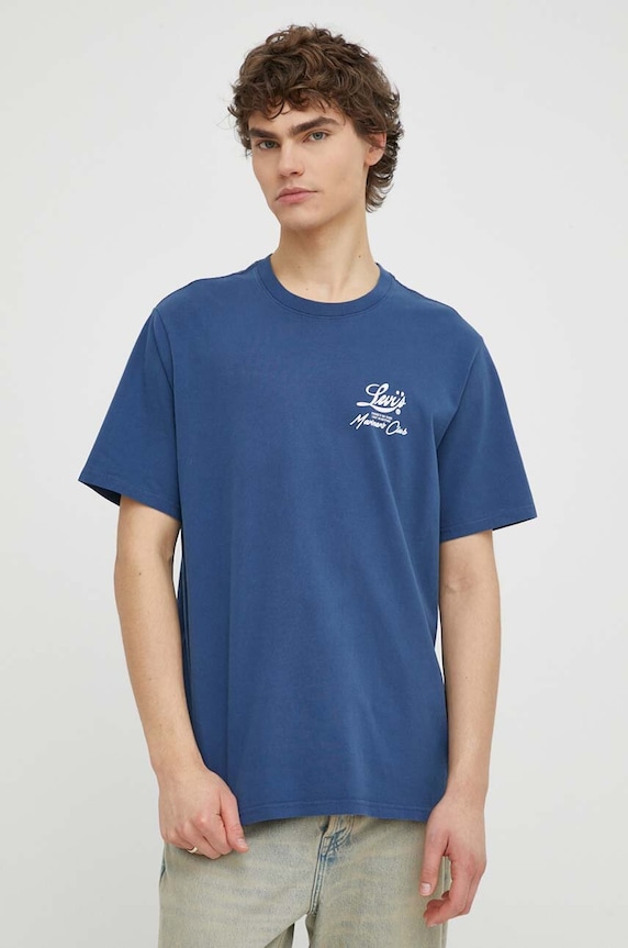Ρούχα Βαμβακερό μπλουζάκι Levi's 16143 μπλε
