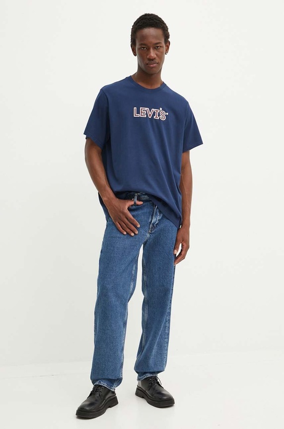 Levi's tricou din bumbac 16143 bleumarin SS26