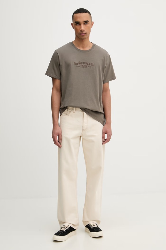 Levi's T-shirt basic męski bawełniany RELAXED FIT TEE 16143 zielony SS26