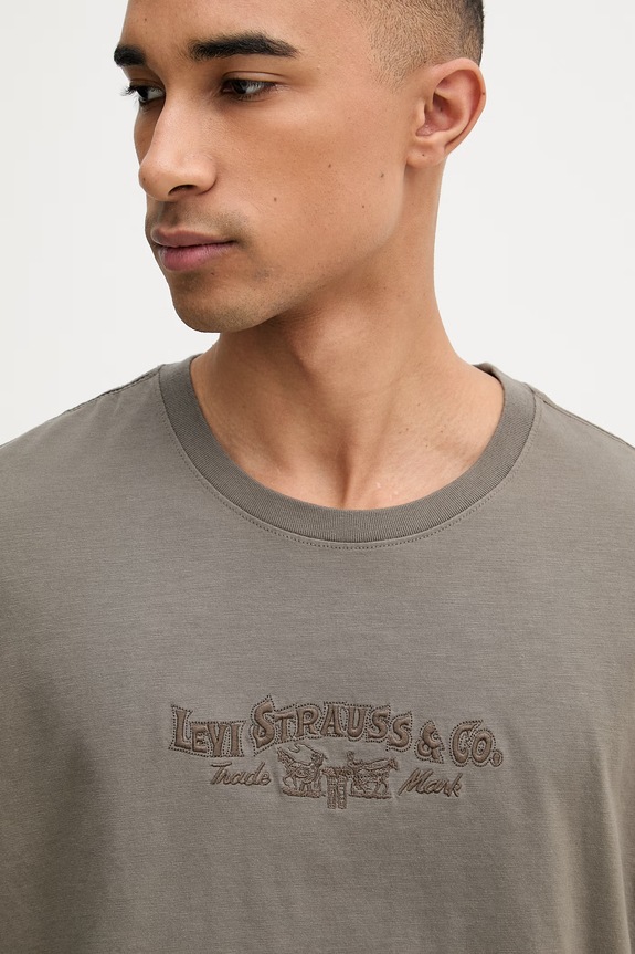 Levi's T-shirt basic męski bawełniany RELAXED FIT TEE zielony 16143