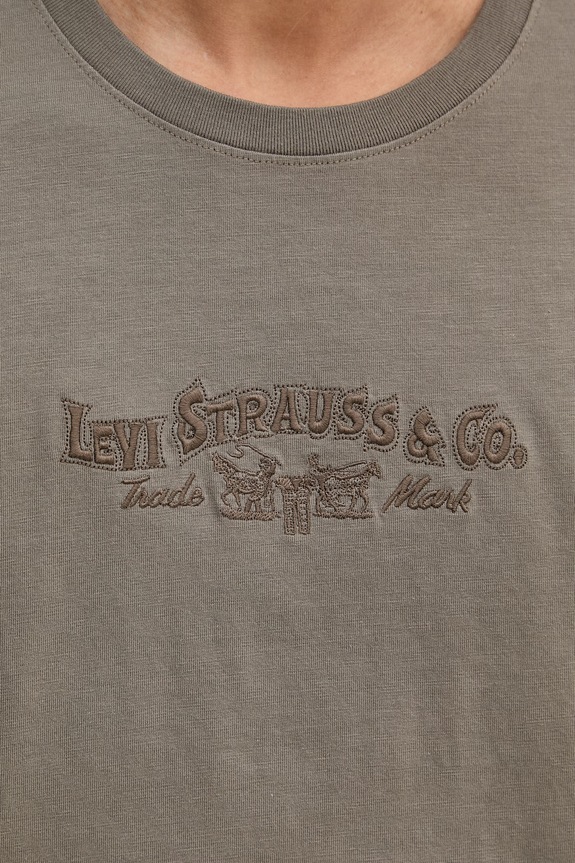 Levi's T-shirt basic męski bawełniany RELAXED FIT TEE 16143 zielony
