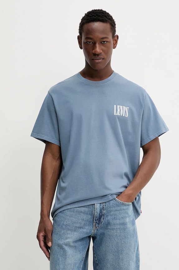 Levi's t-shirt in cotone blu 16143