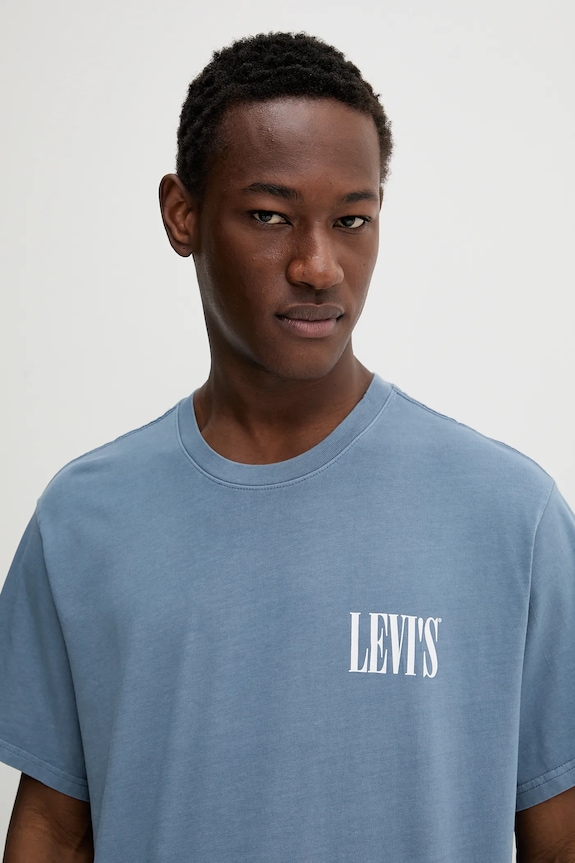 Levi's t-shirt in cotone blu 16143