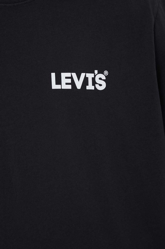 Βαμβακερό μπλουζάκι Levi's 16143 μαύρο