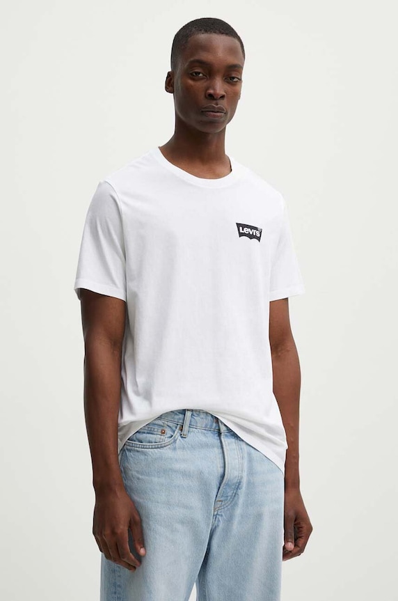 Levi's t-shirt GRAPHIC CREWNECK nadruk biały 22491