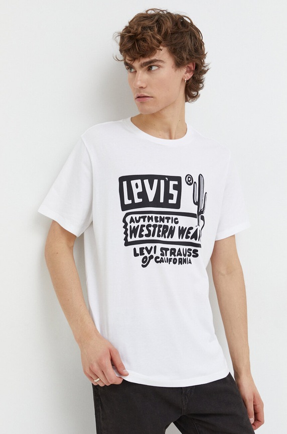 Levi's t-shirt GRAPHIC CREWNECK regular biały 22491