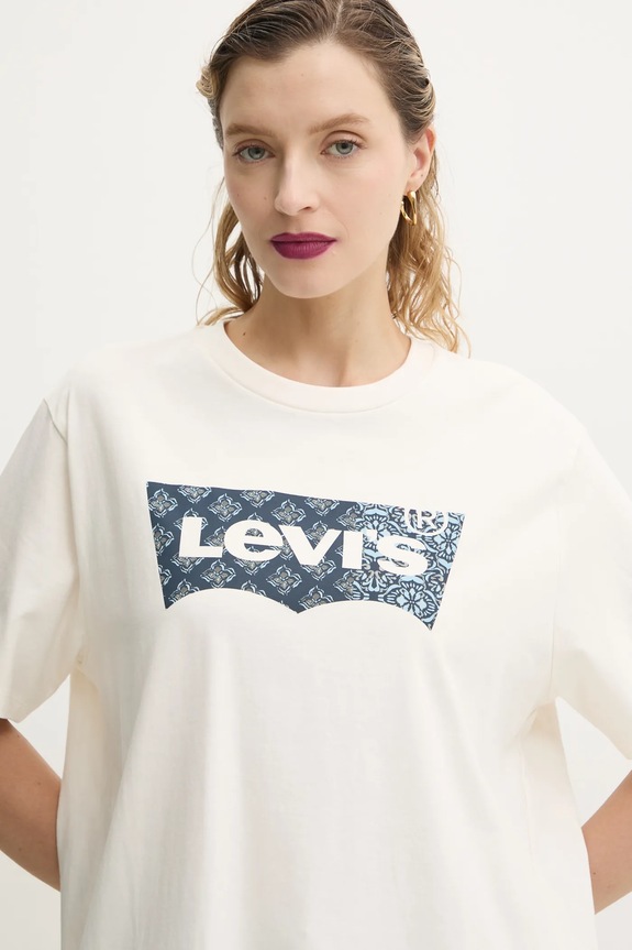 Levi's t-shirt GRAPHIC CREWNECK beżowy 22491