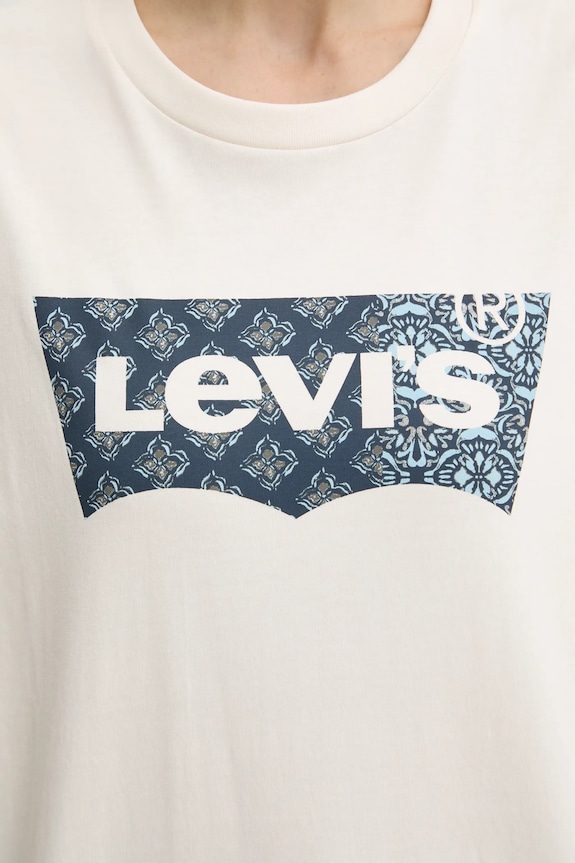 Levi's t-shirt GRAPHIC CREWNECK 22491 beżowy
