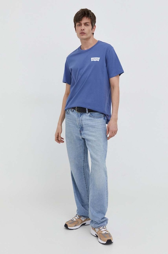 Levi's t-shirt GRAPHIC CREWNECK 22491 niebieski AA00
