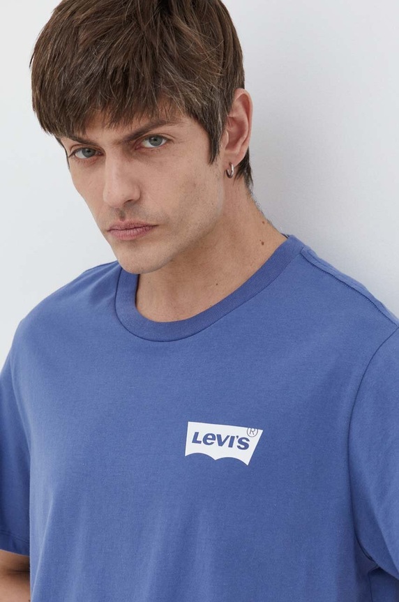 Levi's t-shirt GRAPHIC CREWNECK niebieski 22491