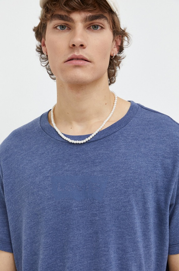Levi's t-shirt GRAPHIC CREWNECK 22491 niebieski
