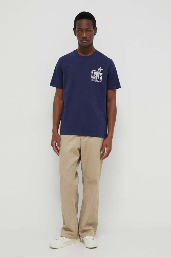 Levi's t-shirt GRAPHIC CREWNECK 22491 granatowy AA00