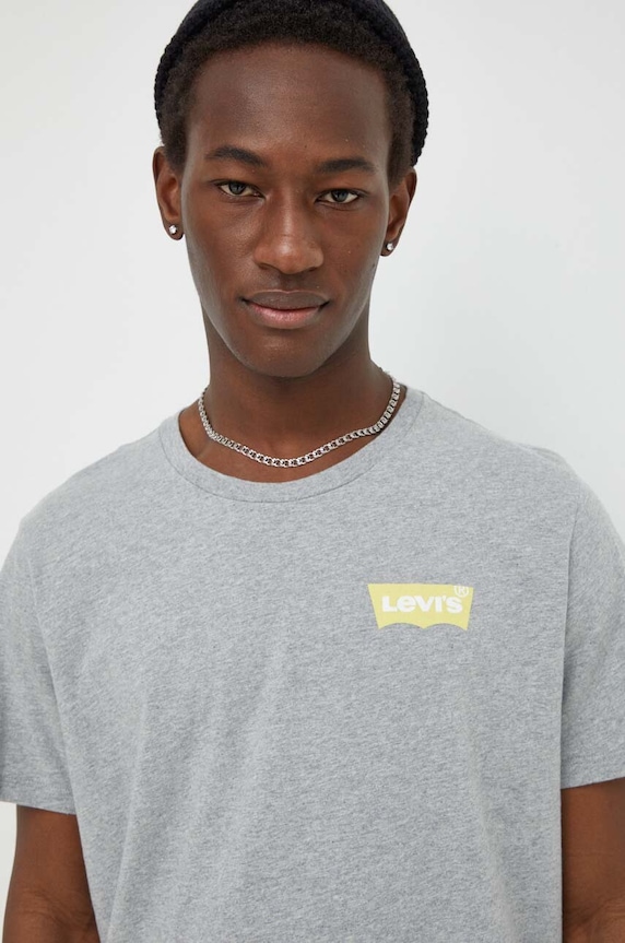 Levi's t-shirt GRAPHIC CREWNECK nadruk szary 22491