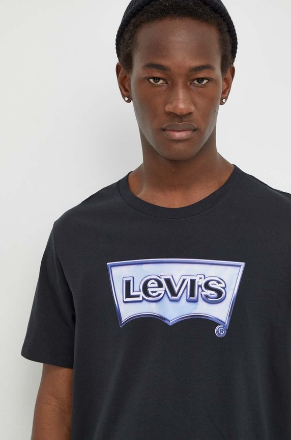 Levi's t-shirt GRAPHIC CREWNECK nadruk czarny 22491