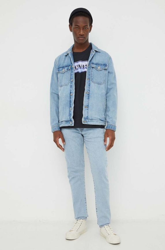 Levi's t-shirt GRAPHIC CREWNECK 22491 czarny AA00