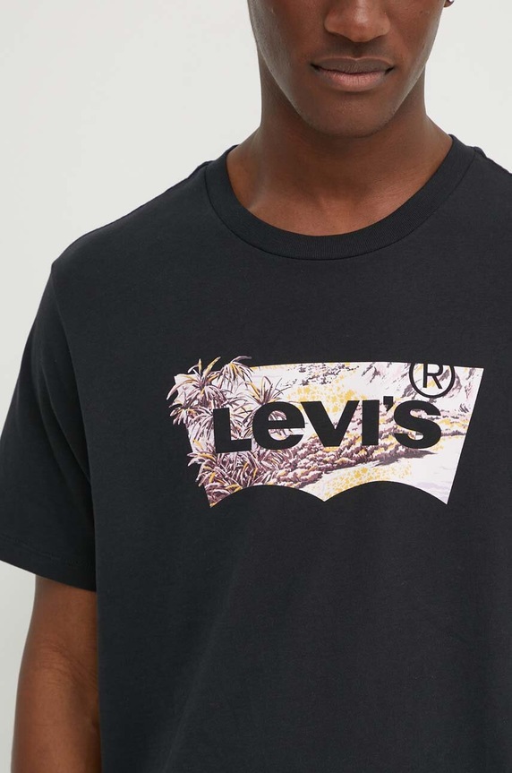 Levi's t-shirt GRAPHIC CREWNECK 22491 czarny