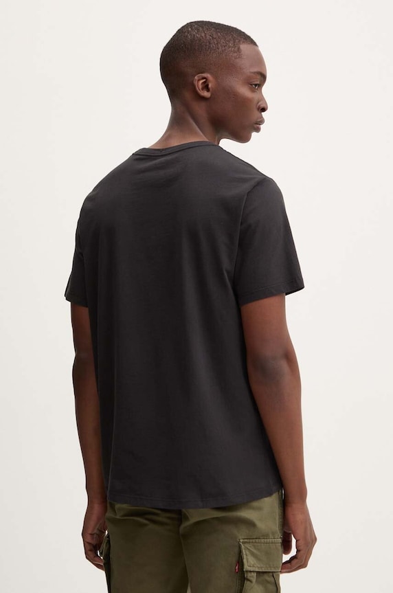 Ρούχα Βαμβακερό μπλουζάκι Levi's 22491 μαύρο