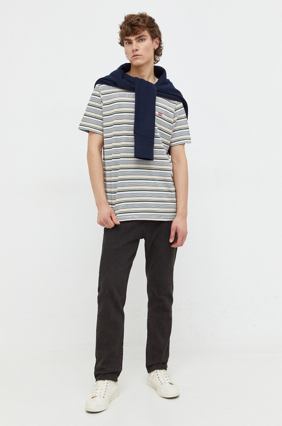Pamučna majica Levi's 56605 bež AA00