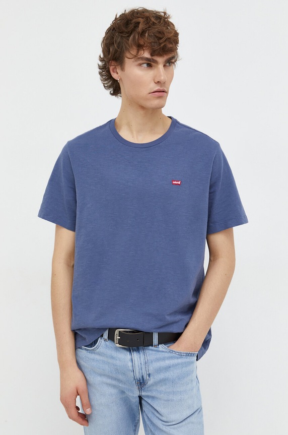 Levi's t-shirt bawełniany niebieski 56605