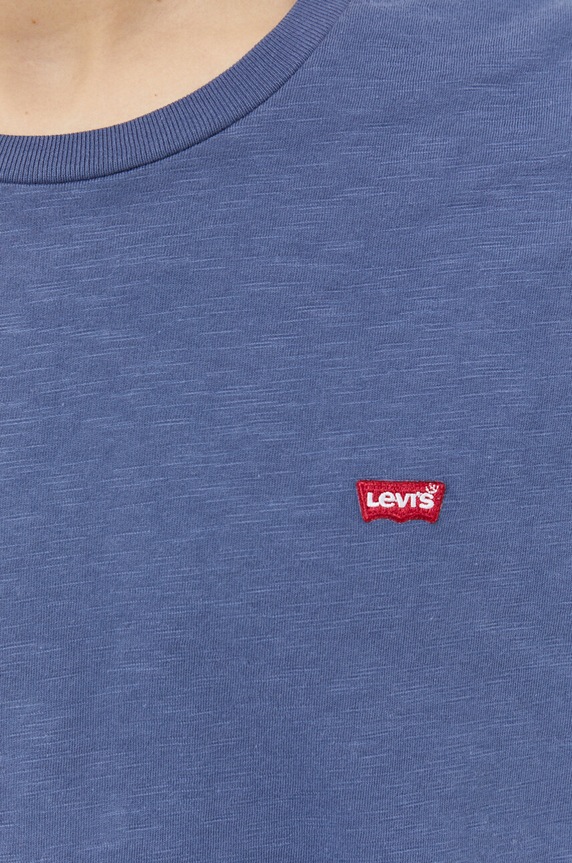 Levi's t-shirt bawełniany 56605 niebieski