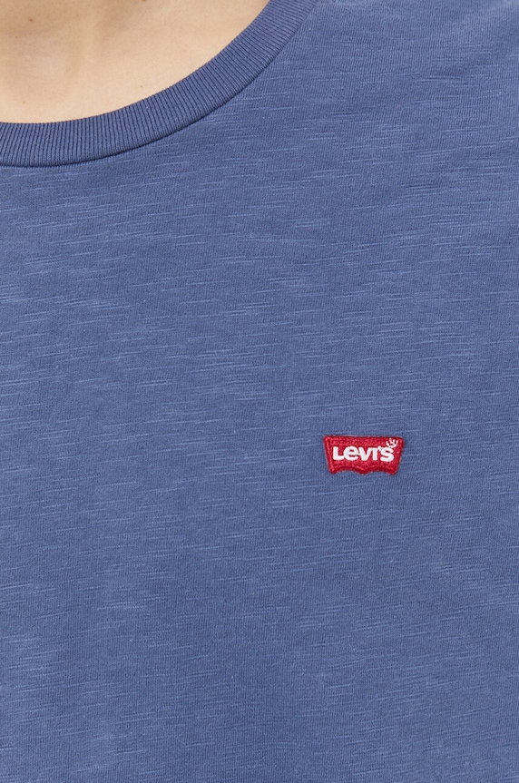 Levi's t-shirt bawełniany 56605 niebieski