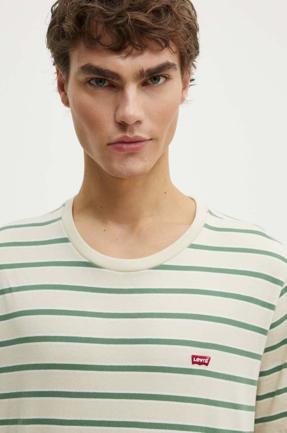 Pamučna majica Levi's bež 56605