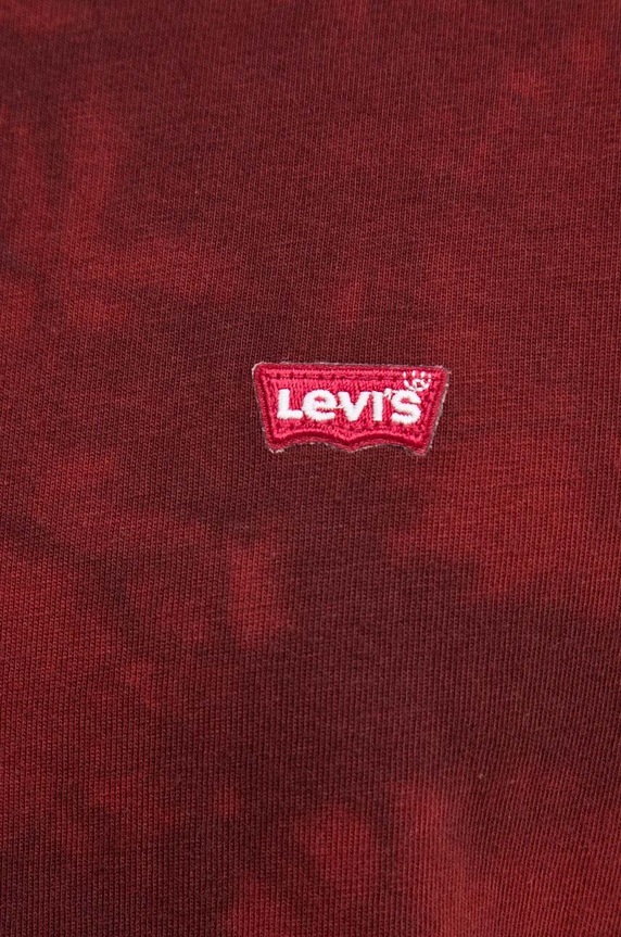 Bavlnené tričko Levi's 56605 burgundské