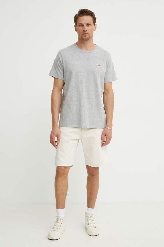 Levi's tricou din bumbac 56605 gri AA00