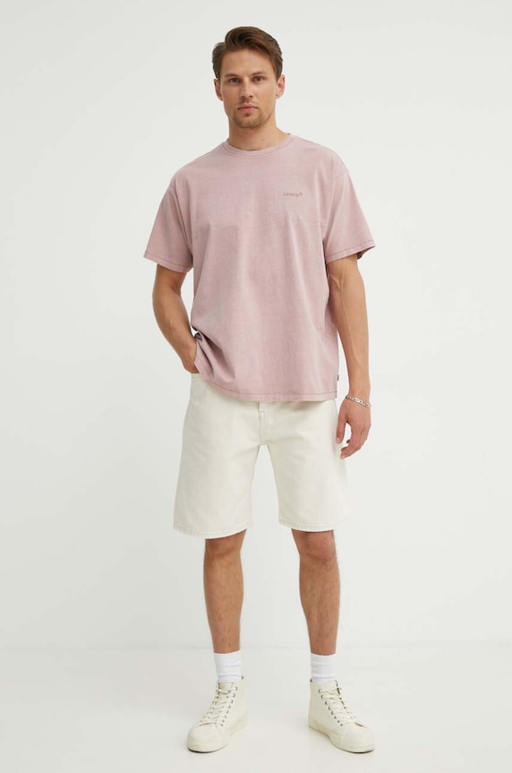 Levi's męskie bawełniane A0637 różowy AA00
