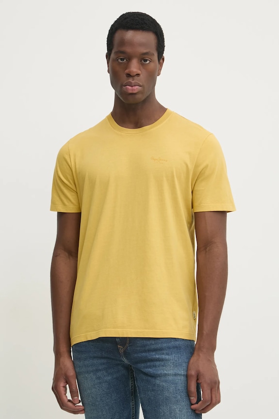 Bavlnené tričko Pepe Jeans Jacko jednofarebný žltá PM508664