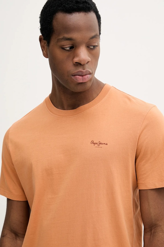Bavlnené tričko Pepe Jeans JACKO oranžová PM508664