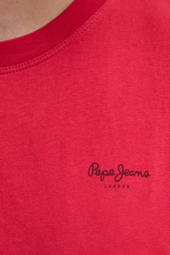 Βαμβακερό μπλουζάκι Pepe Jeans Jacko PM508664 κόκκινο