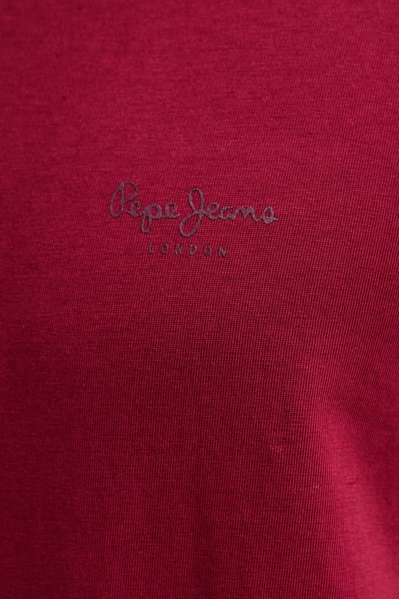 Pepe Jeans tricou din bumbac JACKO PM508664 burgundia