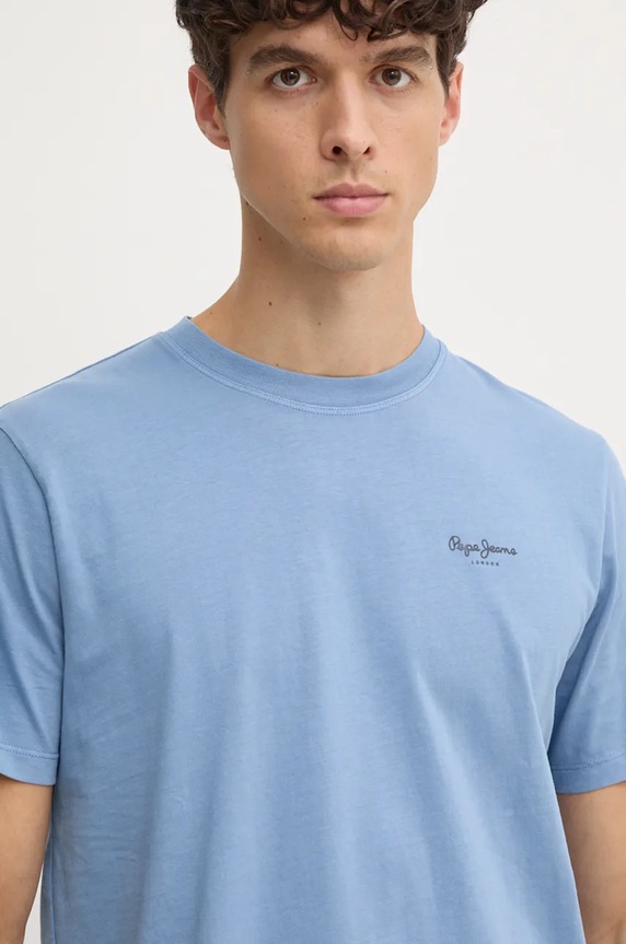 Памучна тениска Pepe Jeans Jacko син PM508664