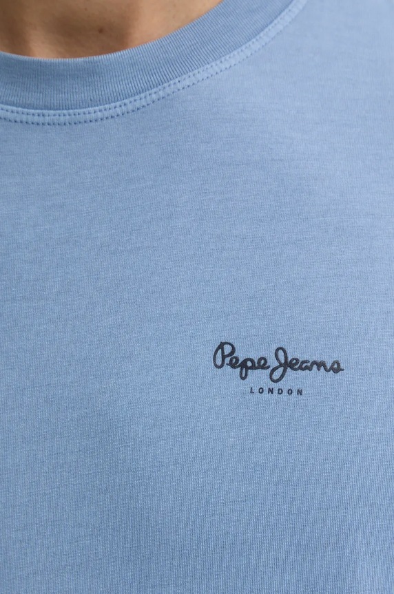 Памучна тениска Pepe Jeans Jacko PM508664 син