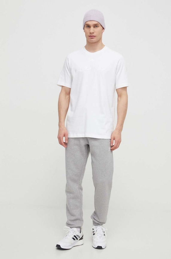 Bavlněné tričko adidas Originals Fashion Graphic nášivka bílá IT7494