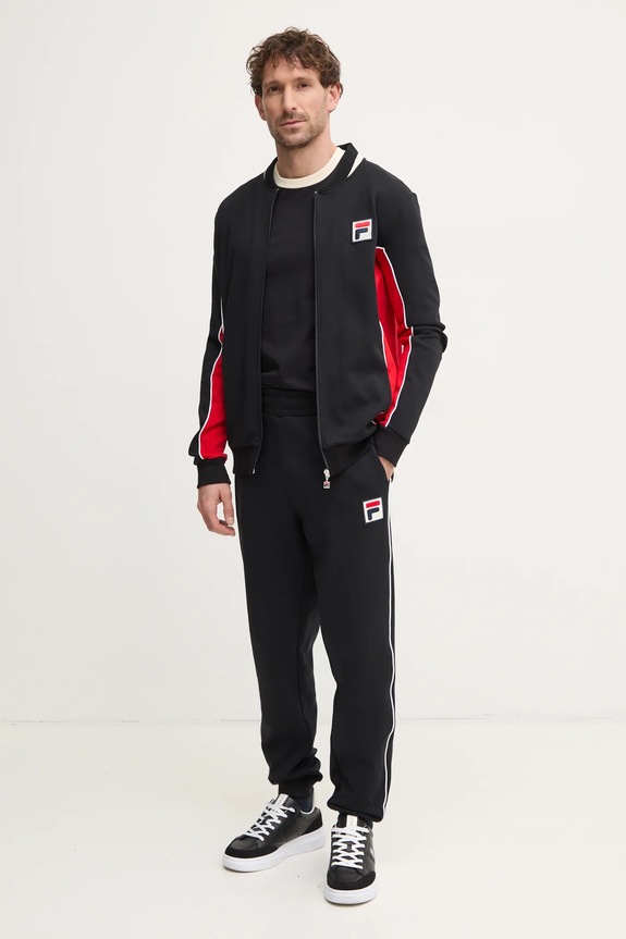 Хлопковая футболка Fila FAM0641 чёрный AW24