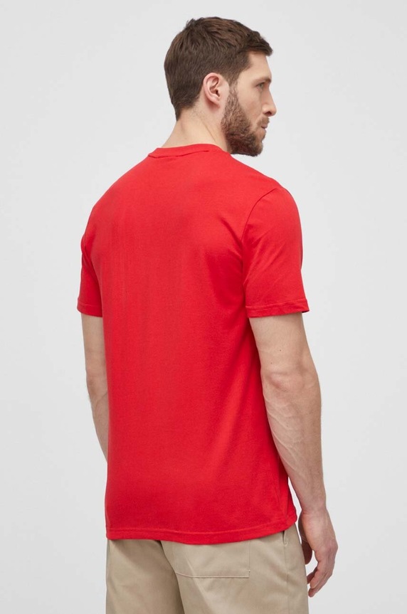 Odzież Fila t-shirt bawełniany Ledce FAM0616 czerwony