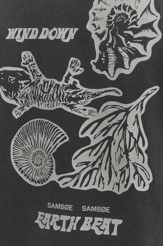 Samsoe pamut póló SAWIND M24100102 szürke