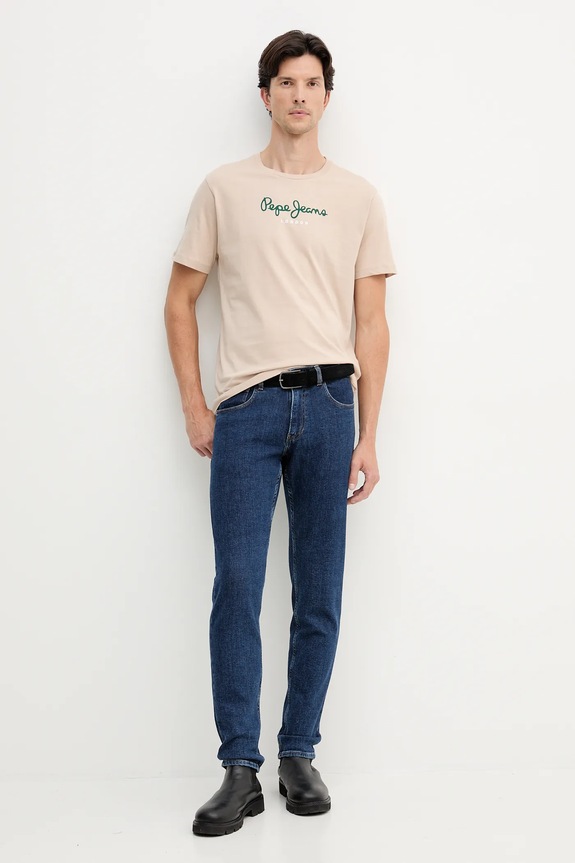Bavlnené tričko Pepe Jeans Eggo PM508208 béžová SS25