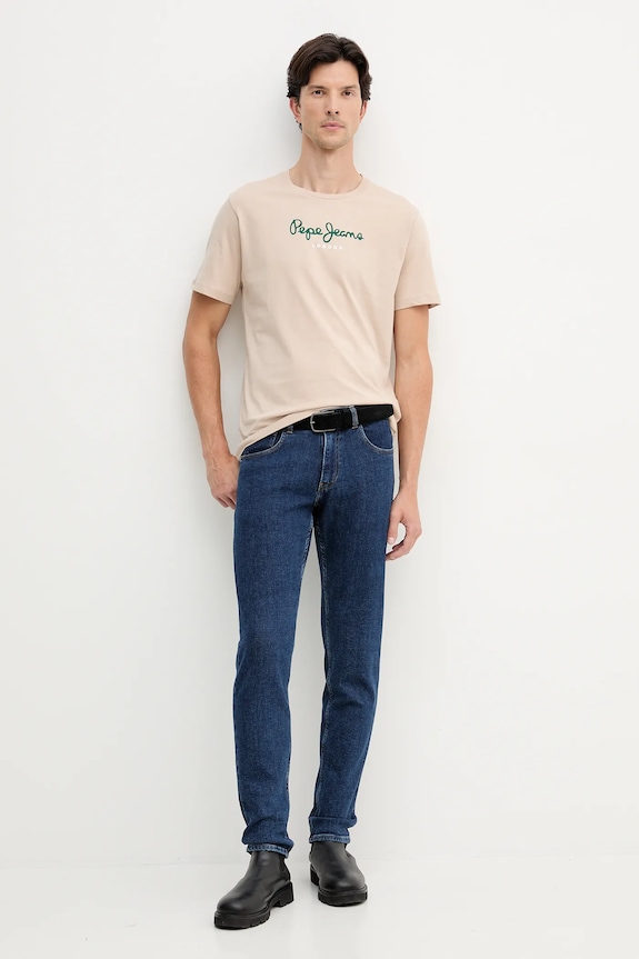 Bavlnené tričko Pepe Jeans Eggo PM508208 béžová SS25