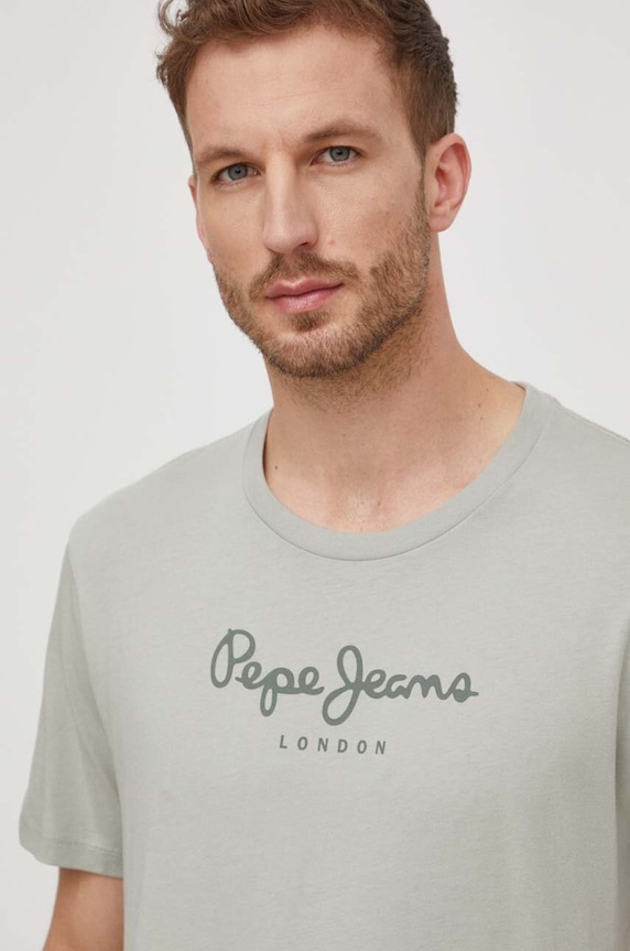 Pepe Jeans tricou din bumbac Eggo verde PM508208