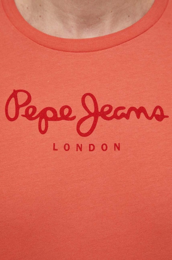 Pepe Jeans pamut póló Eggo PM508208 narancssárga