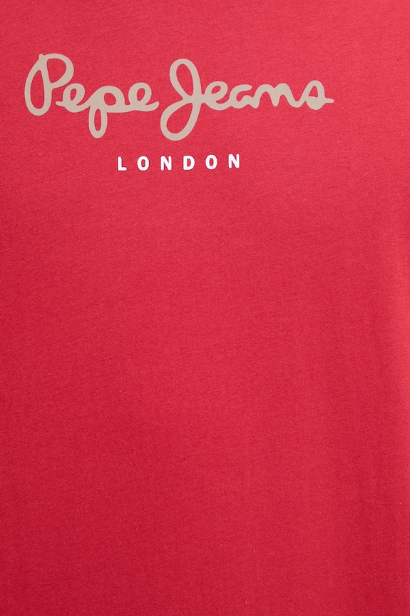 Βαμβακερό μπλουζάκι Pepe Jeans Eggo PM508208 κόκκινο