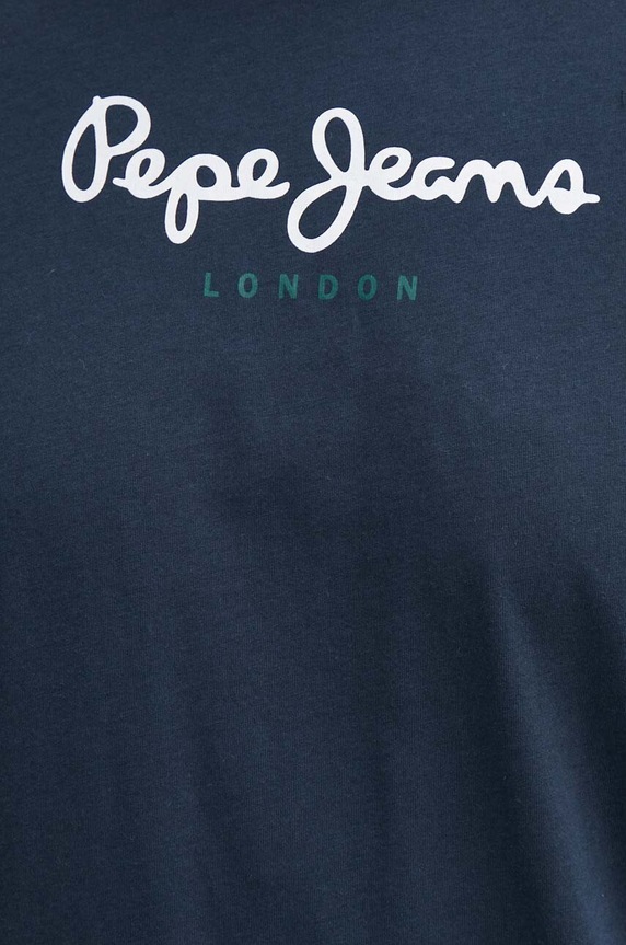 Bavlnené tričko Pepe Jeans Eggo PM508208 tmavomodrá