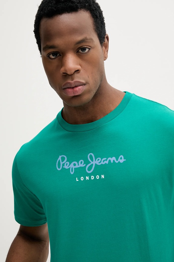Pepe Jeans t-shirt bawełniany Eggo zielony PM508208