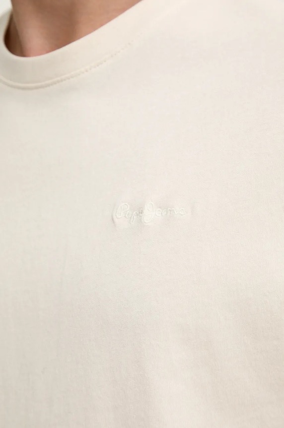 Pepe Jeans tricou din bumbac Connor bej PM509206