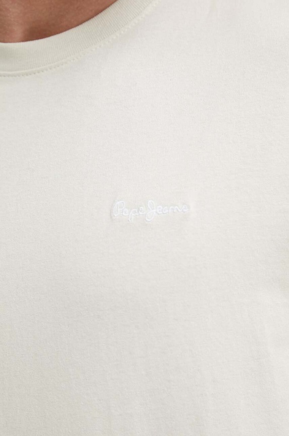 Bavlnené tričko Pepe Jeans Connor PM509206 béžová