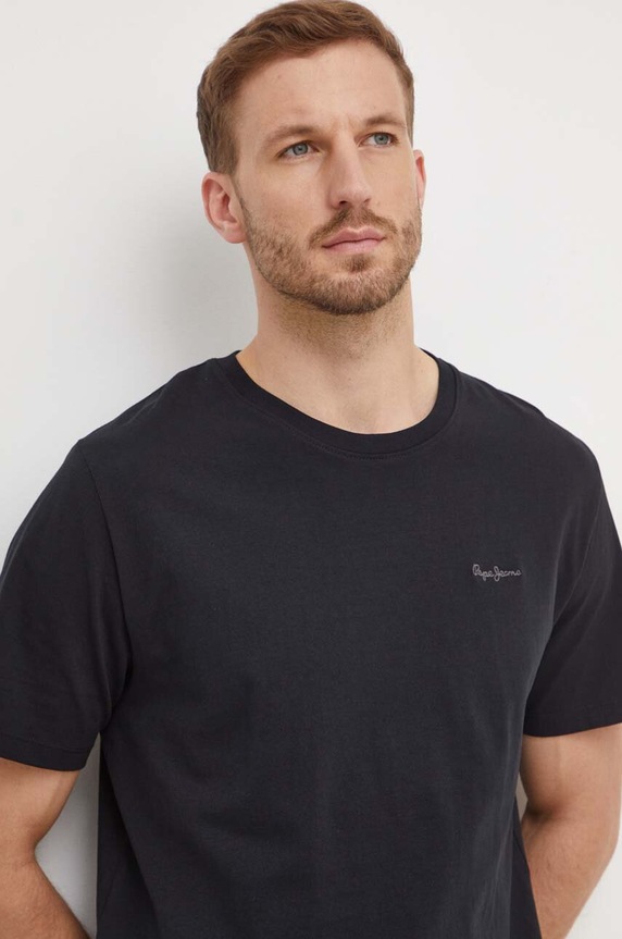 Pepe Jeans t-shirt bawełniany Connor bawełna czarny PM509206
